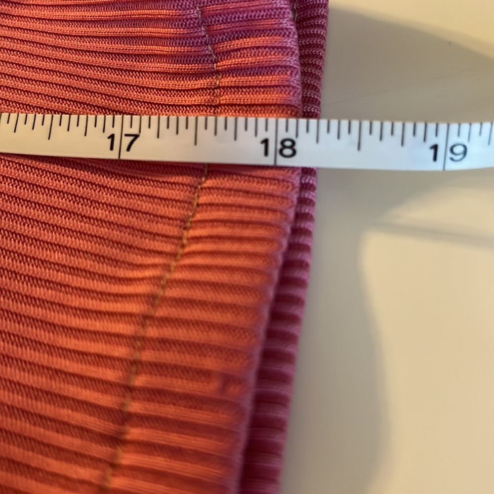 Allison Daley Petite pink ribbed top with satin trim sleeveless scoopneck SZ PS - Picture 9 of 9